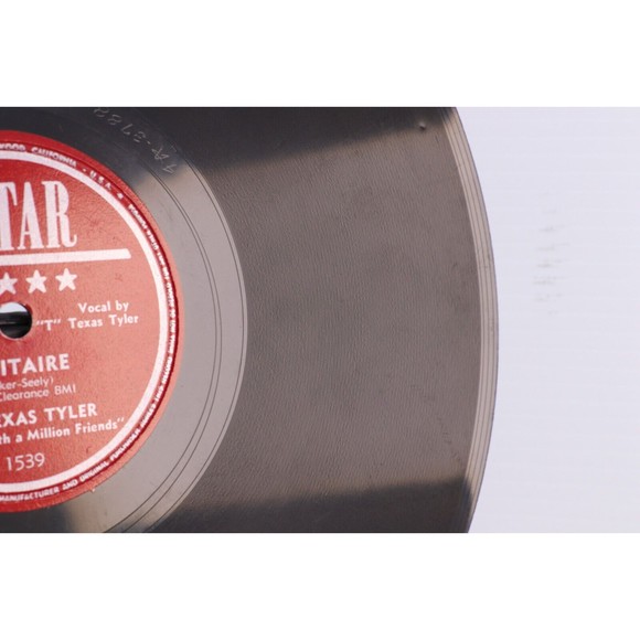 T. Texas Tyler Trouble Then Satisfaction / Solitaire 1950 10" 78 rpm Record 1539 - Picture 14 of 16